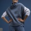 Gilet in maglia a collo alto