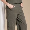 Pantalone cargo bengalina stretch