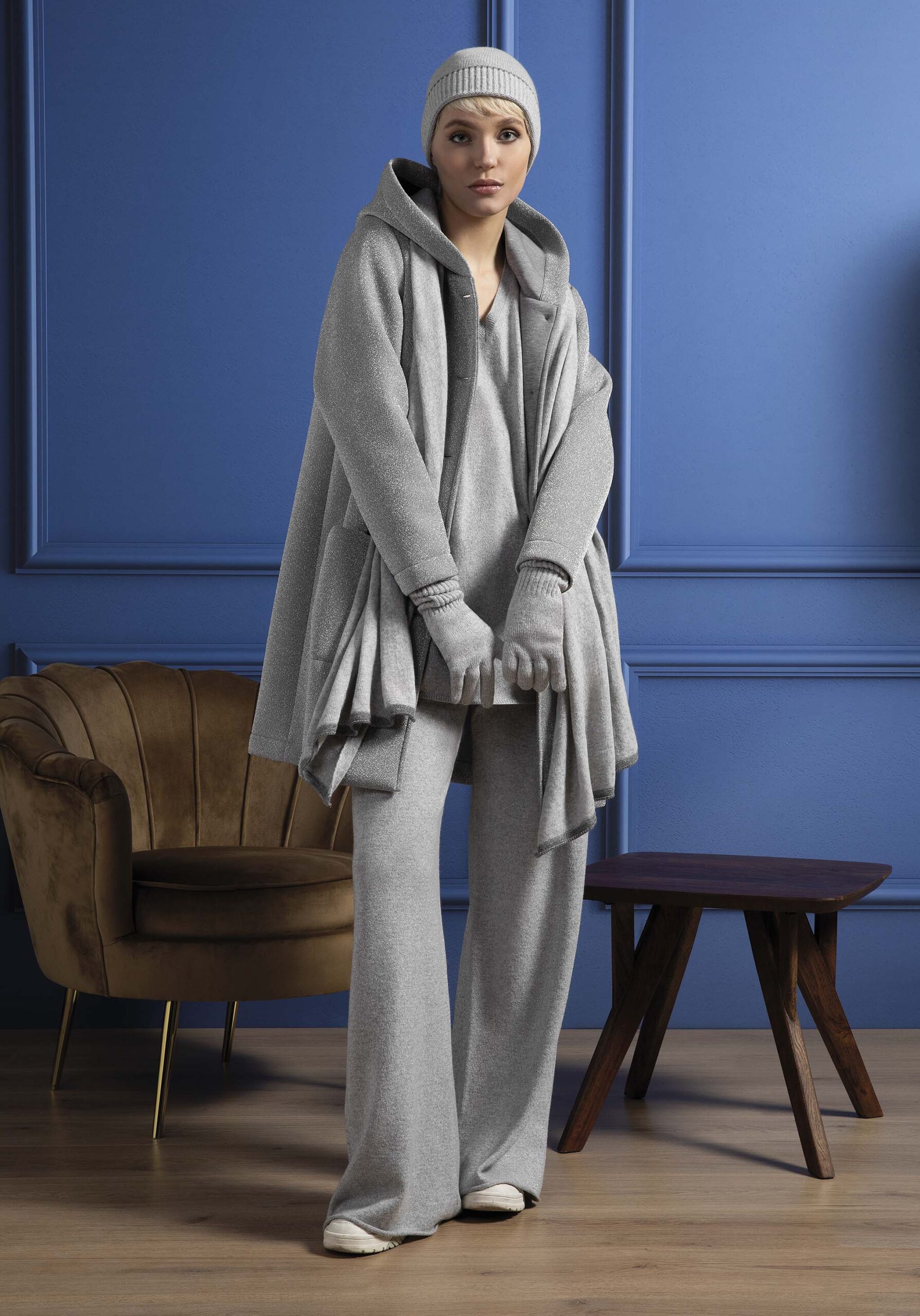 Pantalone a zampa lurex - immagine 2