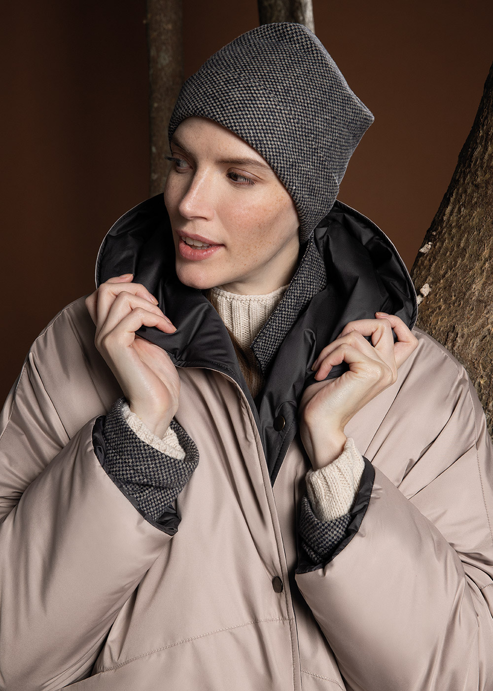 Cappello in Punto Milano jacquard - immagine 2
